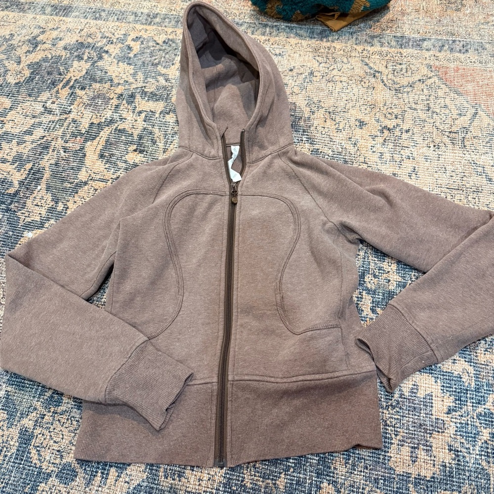 Lululemon brown Scuba Zip Up Hooded Jacket Women's Size 4